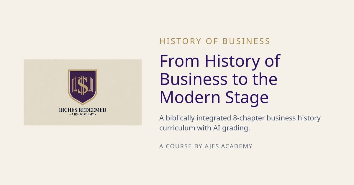 History of Business brand card